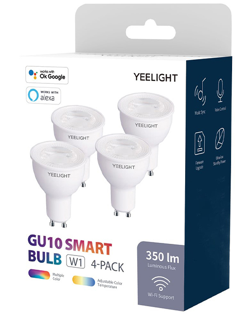 Смарт-лампочки Yeelight GU10 Smart Bulb W1 (Multicolor) (4-pack) (YLDP004-A) фото