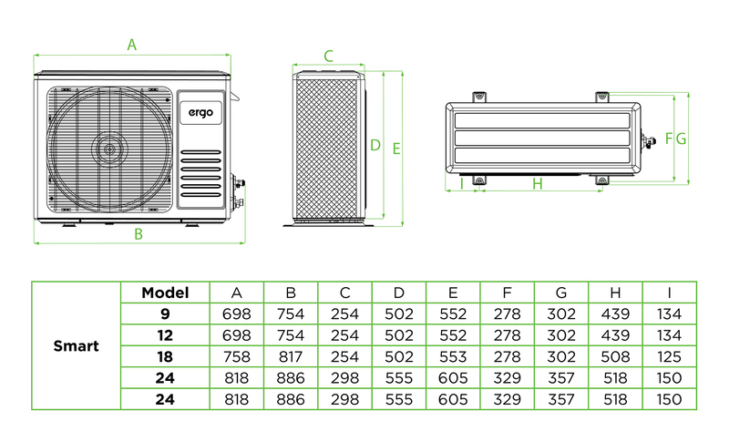 Кондиціонер ERGO ACI 1218 CHW - фото - №9
