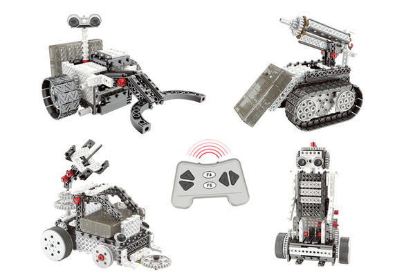Іграшка - конструктор STEM з пультом HIQ R732 4-в-1, 253 деталі (місяцеходи) LYH-B732 фото