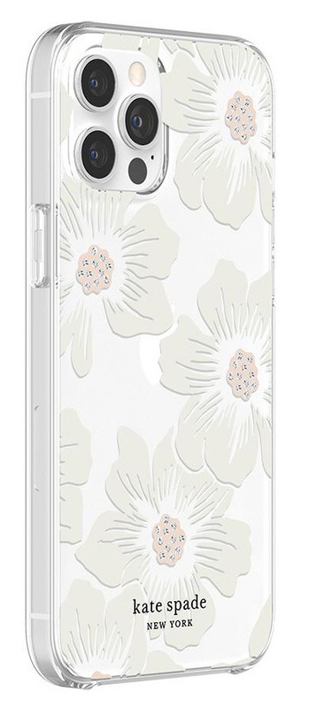 Чохол KSNY Hollyhock Floral Clear/Cream with Stones KSIPH-153-HHCCS для iPhone 12 /12 Pro фото
