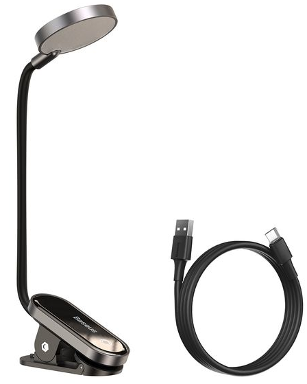 Лампа Baseus Comfort Reading Mini Clip Lamp (Dark Gray) фото