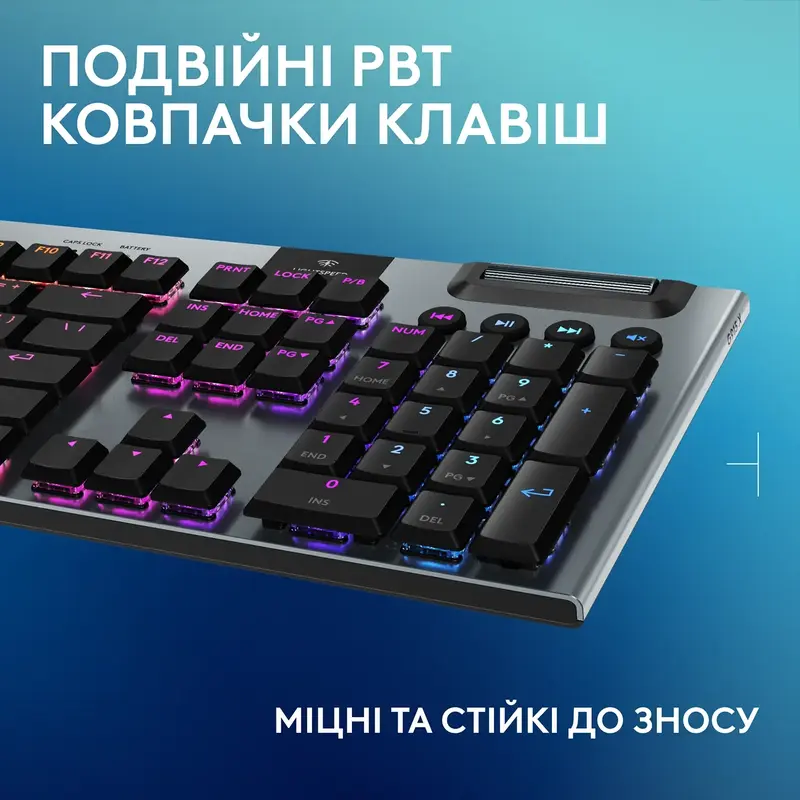 Ігрова клавіатура Logitech G915 Wireless Black LINEAR - фото - №6