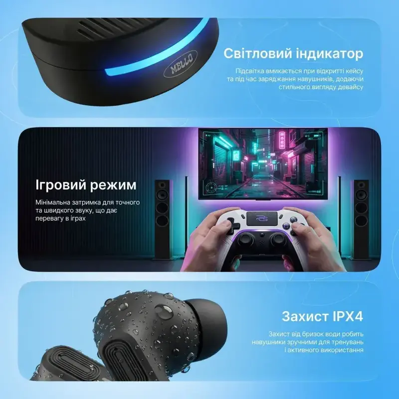 Беспроводные наушники Proove Mello TWS with ANC (APP) white - фото - №6