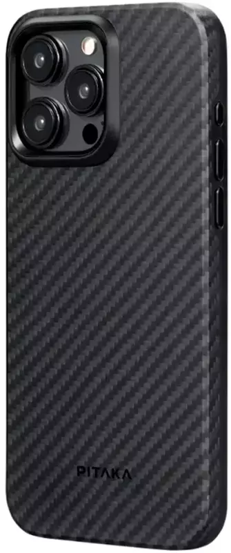 Чохол для iPhone 15 Pro Max Pitaka MagEZ Case Pro 4 Twill 1500D Black/Grey (KI1501PMP) - фото - №1