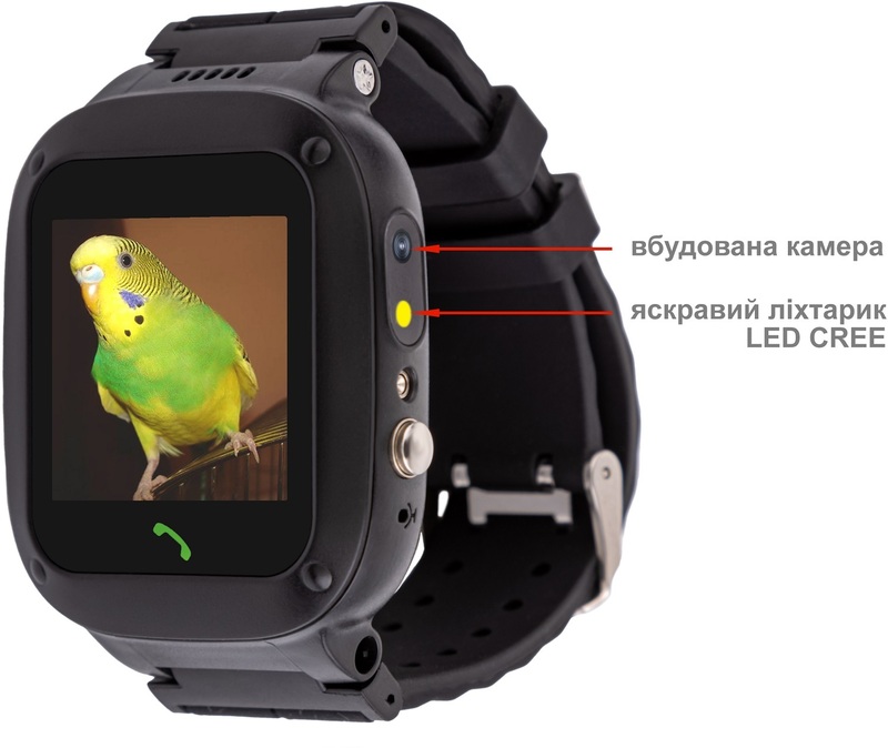 Детские смарт-часы AmiGo GO004 SP Camera+LED (Black) 882418 фото