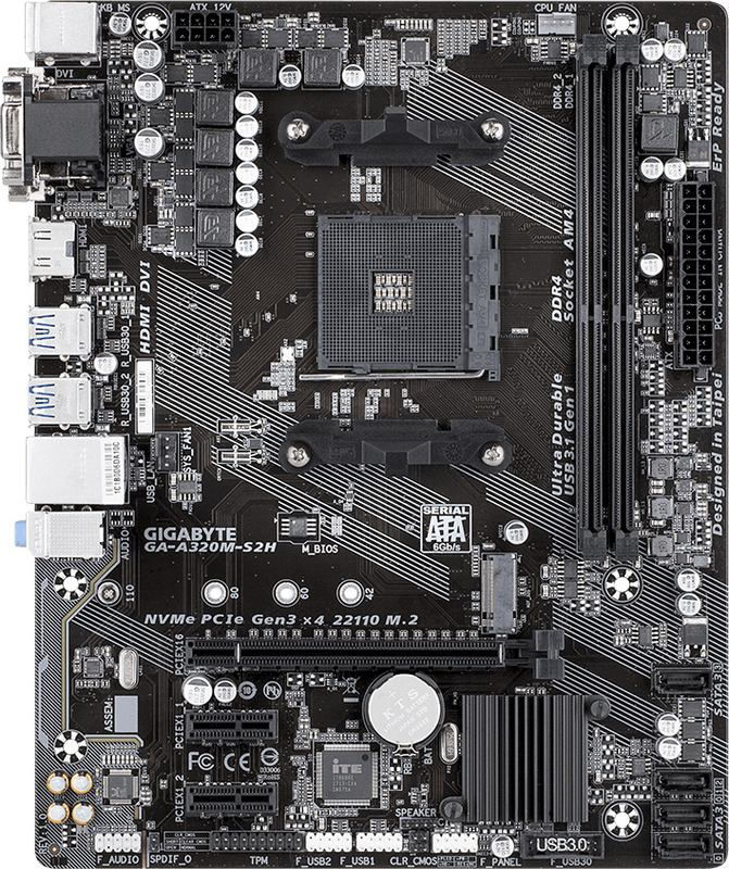 Материнська плата Gigabyte GA-A320M-S2H sAM4 A320 2xDDR4 фото