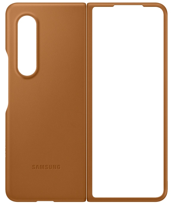 Чехол для Samsung Fold 3 Leather Cover (Camel) EF-VF926LAEGRU фото