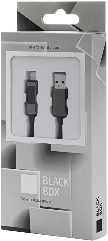 Кабель USB - Lightning BlackBox 1m Digital LED display (Black) фото