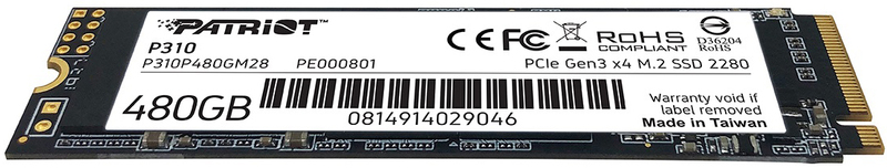 SSD накопичувач M.2 480GB Patriot PCIe 3.0 P310 P310P480GM28 - фото - №2