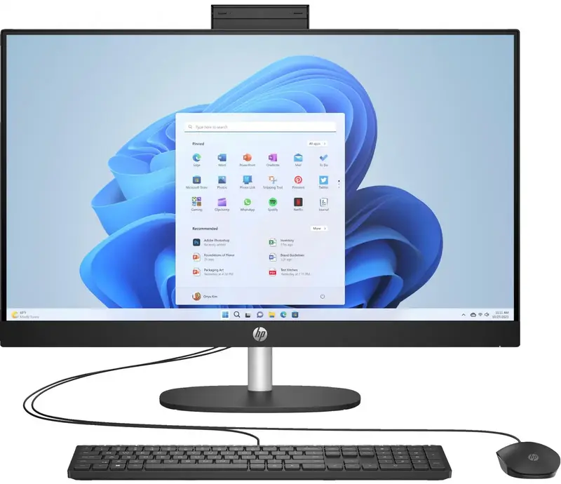 Моноблок HP All-in-One Black (A45E4EA) - фото - №0