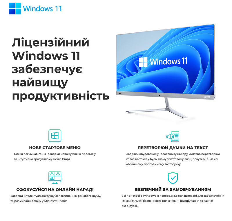 Моноблок ARTLINE Business M61 (M61v25Win) White фото