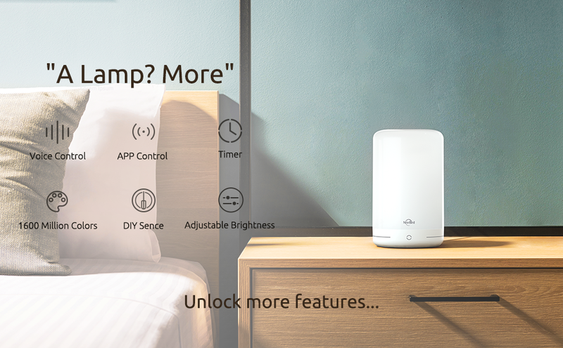 Настільний смарт-світильник NiteBird Smart Bedside Lamp Sensible and Efficient фото