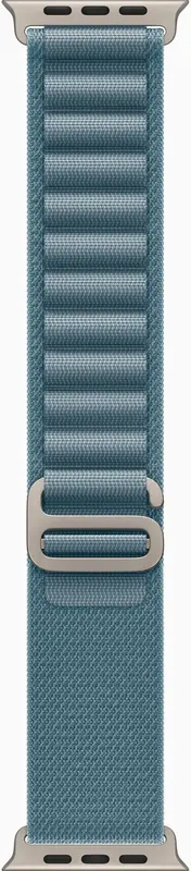 Apple Watch Ultra 3 GPS + Cellular 49mm Natural Titanium Case with Light Blue Alpine Loop - Medium (MEWM4QP/A) - фото - №2