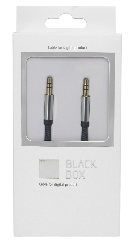Кабель BlackBox Аудіо 3.5мм-3.5мм 1.5m (джинс сірий) фото