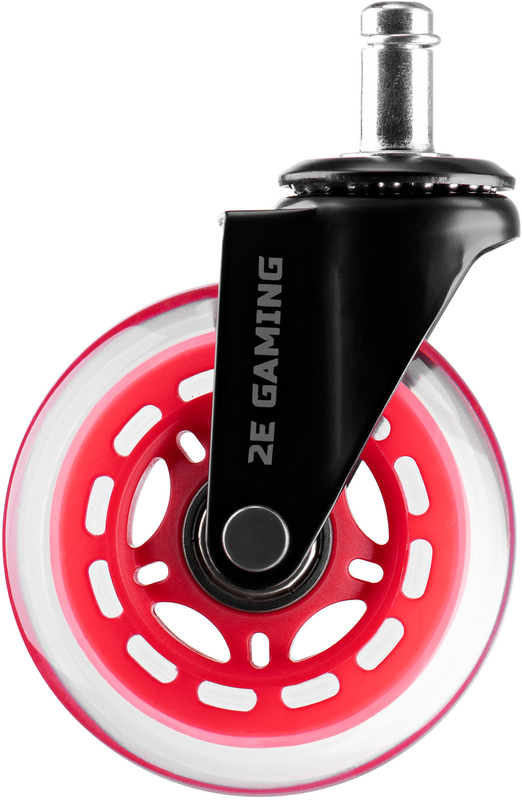 Комплект коліс 2E Gaming Speed 76 мм 5 шт (Red) 2E-GWH-001-RD фото