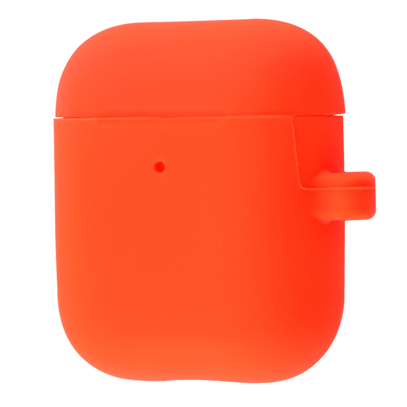 Чехол Silicone Case Slim with Carbine for AirPods 2 (spicy orange) фото