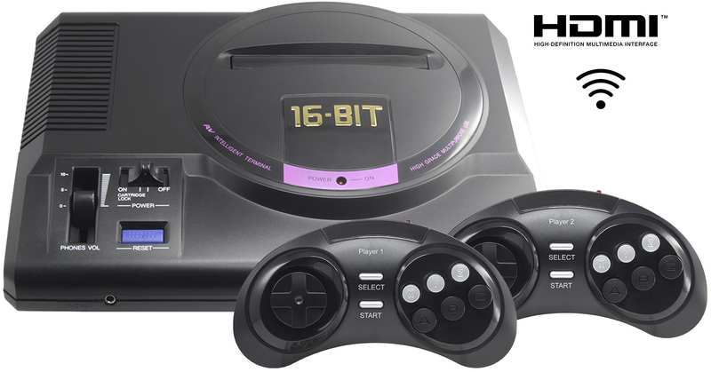 Игровая консоль Retro Genesis 16 bit HD Ultra (225 игр, 2 беспроводных джойстика, HDMI кабель) фото