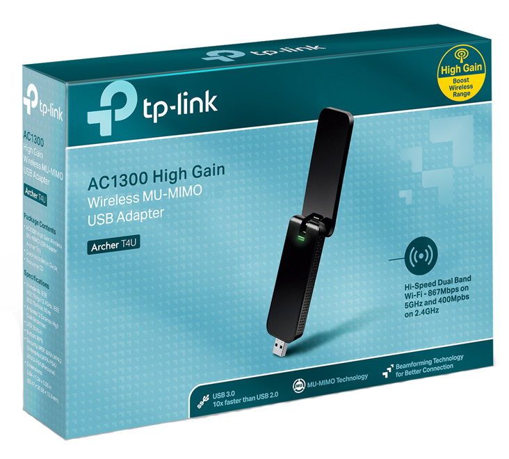 Wi-Fi-USB Адаптер TP-Link Archer T4U Dual 5GHz/2.4GH фото