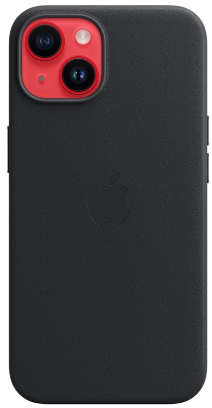 Чохол Apple Leather Case with MagSafe (Midnight) MPP43ZE/A для iPhone 14 фото