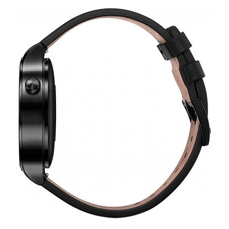 Смарт-годинник Huawei 42mm Stainless Steel - Black Leather Band для Apple і Android пристроїв фото