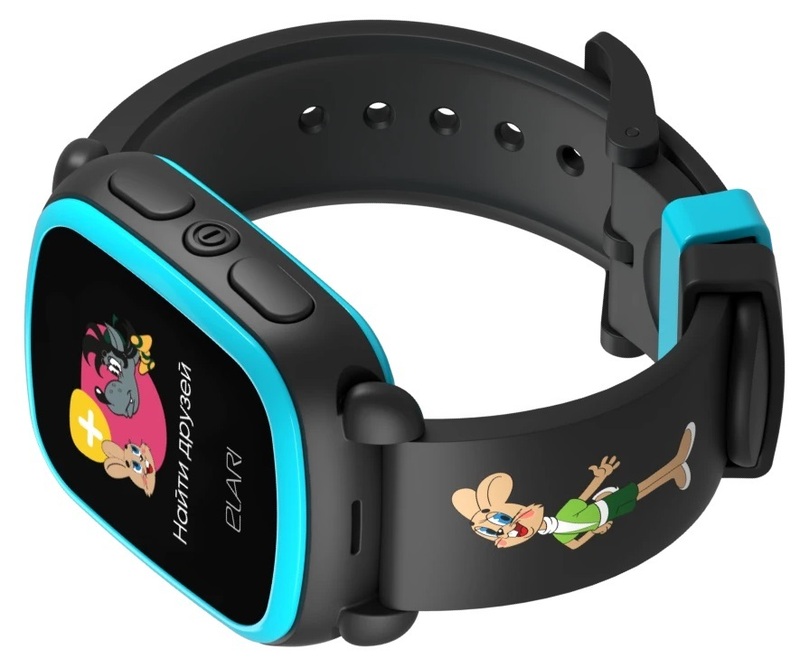 Детские смарт-часы с GPS-трекером Elari KidPhone NyPogodi (Black) KP-NP-BP фото