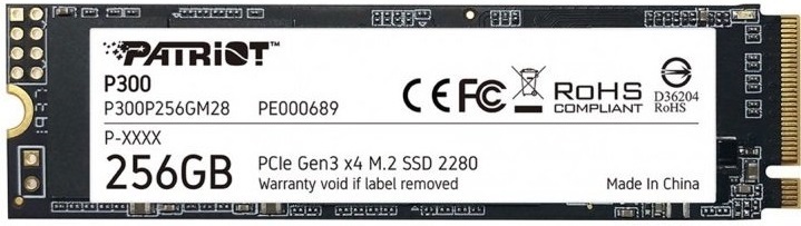 SSD Накопичувач M.2 Patriot NVMe PCIe 3.0 x4 256GB 2280 P300 P300P256GM28 - фото - №0