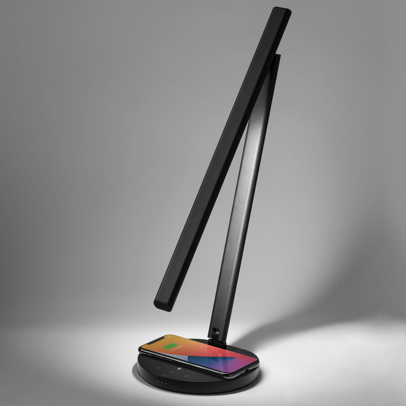 Настольная лампа Momax Bright IoT Lamp with Wireless Charging 10W (QL6SEUD) Black фото
