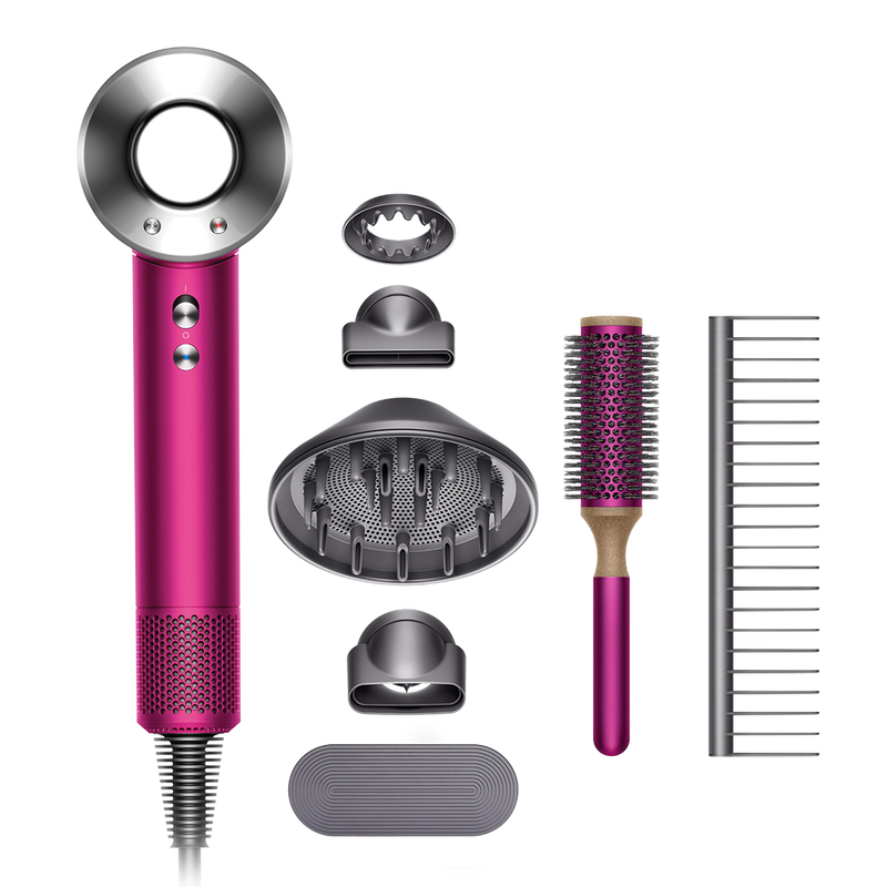 Фен Dyson HD01 Supersonic Фуксия с набором щеток ᐈ Купить Фен
