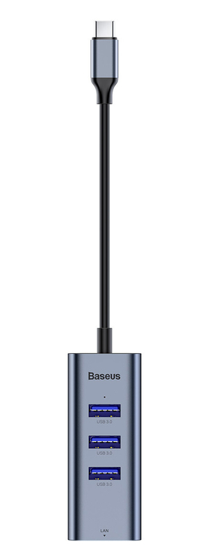 HUB USB3.0 Baseus Enjoy Series Type-C to 3USB (Gray) CAHUB-M0G фото