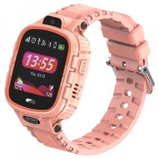 Детские часы-телефон с GPS трекером GOGPS K27 (Pink) фото