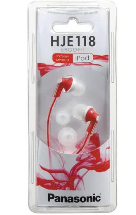Навушники Panasonic (RP-HJE118GU-R) Red фото