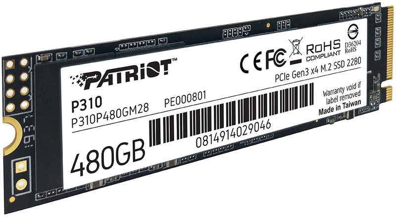 SSD накопичувач M.2 480GB Patriot PCIe 3.0 P310 P310P480GM28 - фото - №3