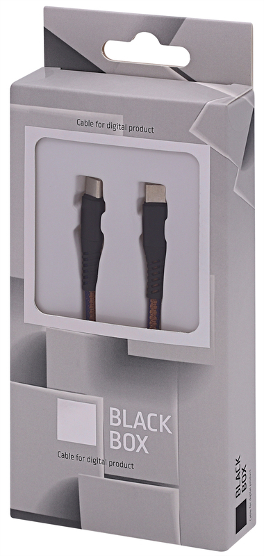Кабель USB-C - USB-C BlackBox 1.2m джинс (Black) UDC3027-CC фото