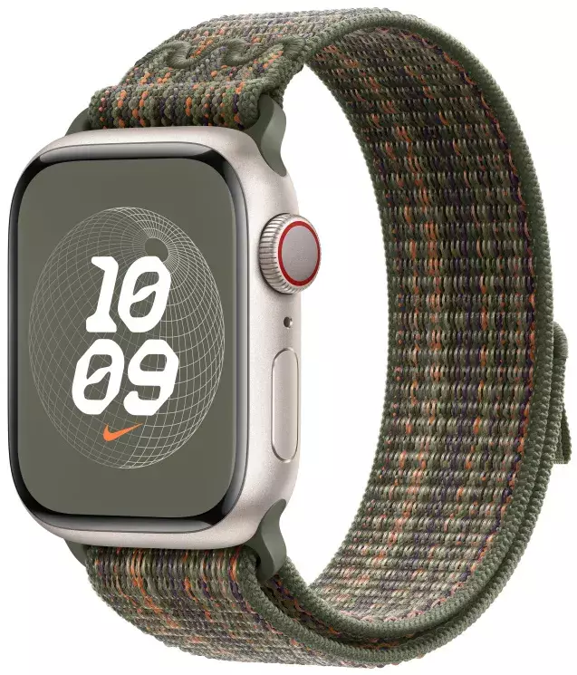 Ремінець для годинника Apple Watch 41mm (Sequoia/Orange) Nike Sport MTL33ZM/A Loop фото