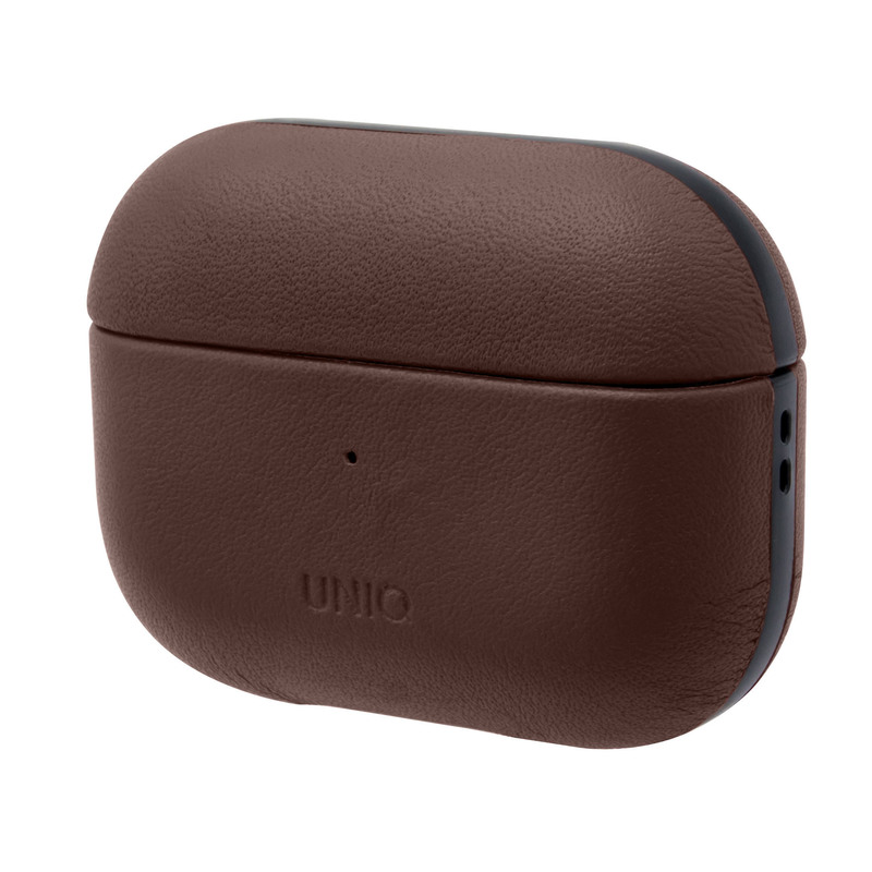 Чохол Uniq Terra Genuine Leather Snap Case - Sepia (Brown) для AirPods Pro фото