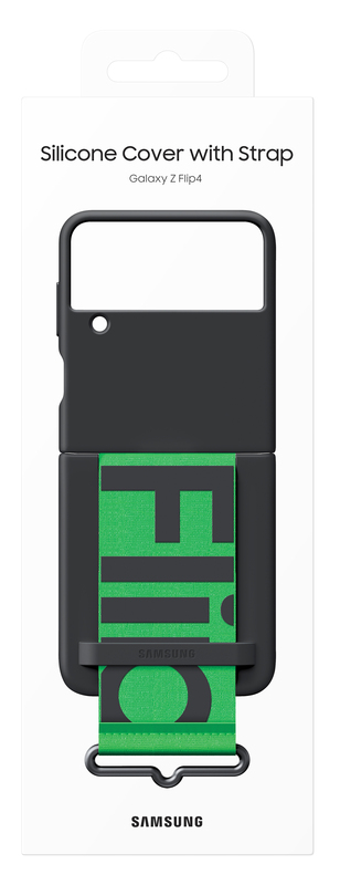 Чохол для Samsung Flip 4 Silicone Cover with Strap (Black) EF-GF721TBEGUA - фото - №8
