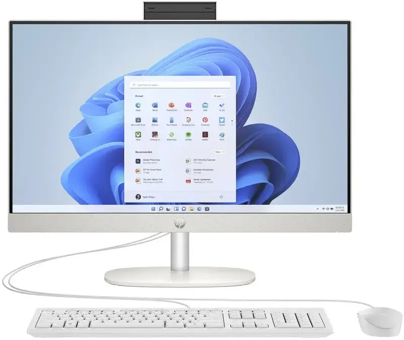 Моноблок HP All-in-One 24-cr1002ua Shell White (AE0P5EA) фото