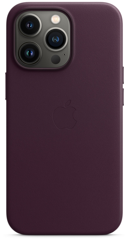 Чехол iPhone 13 Pro Leather Case with MagSafe (Dark Cherry) MM1A3ZE/A фото