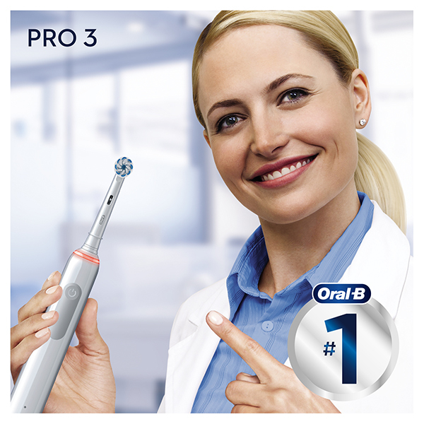 Електрична зубна щітка ORAL-B Pro 3 3500 D505.513.3X WT типу 3772+чохол (4210201395539) фото