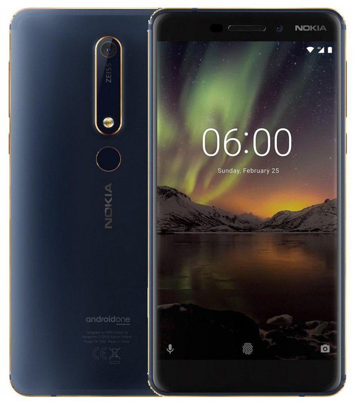 Nokia 6 Dual SIM 2018 4/64Gb Blue (11PL2L01A14) - фото - №0
