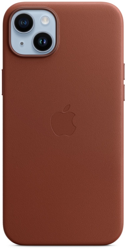 Чохол Apple Leather Case with MagSafe (Umber) MPPD3ZE/A для iPhone 14 Plus фото