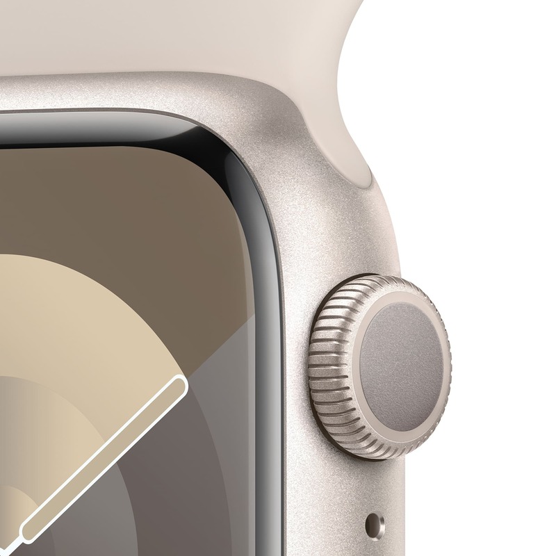 Apple Watch Series 9 45mm Starlight Aluminum Case with Starlight Sport Band - M/L фото