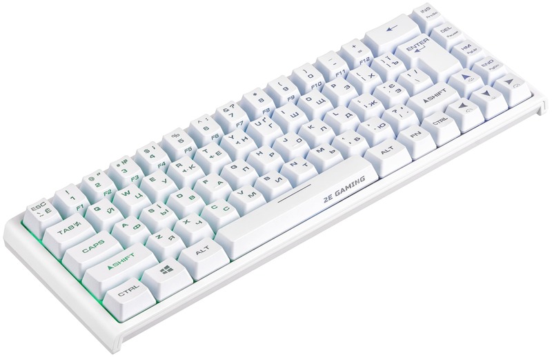 Игровая клавиатура 2E GAMING KG360 RGB 68key WL Ukr (White) 2E-KG360UWT фото