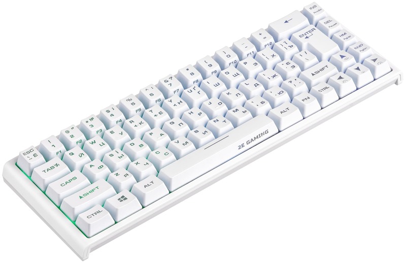 Ігрова клавіатура 2E GAMING KG360 RGB 68key WL Ukr (White) 2E-KG360UWT фото