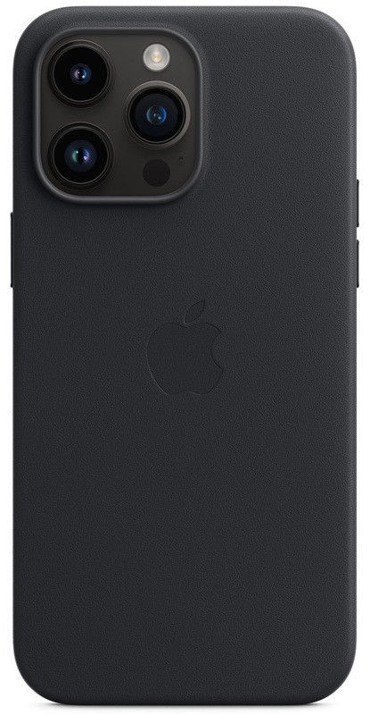 Чохол Apple Leather Case with MagSafe (Midnight) MPPM3ZE/A для iPhone 14 Pro Max - фото - №3