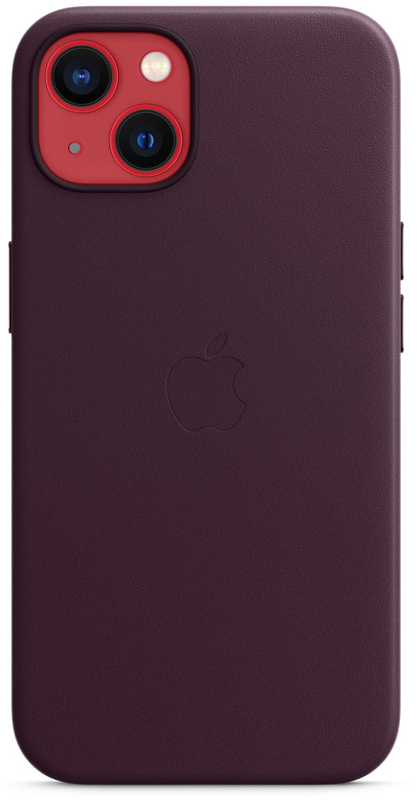 Чохол iPhone 13 Leather Case with MagSafe (Dark Cherry) MM143ZE/A фото