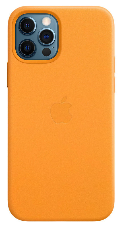 Чехол Apple Leather Case with MagSafe (California Poppy) MHKH3ZM/A для iPhone 12 Pro Max фото