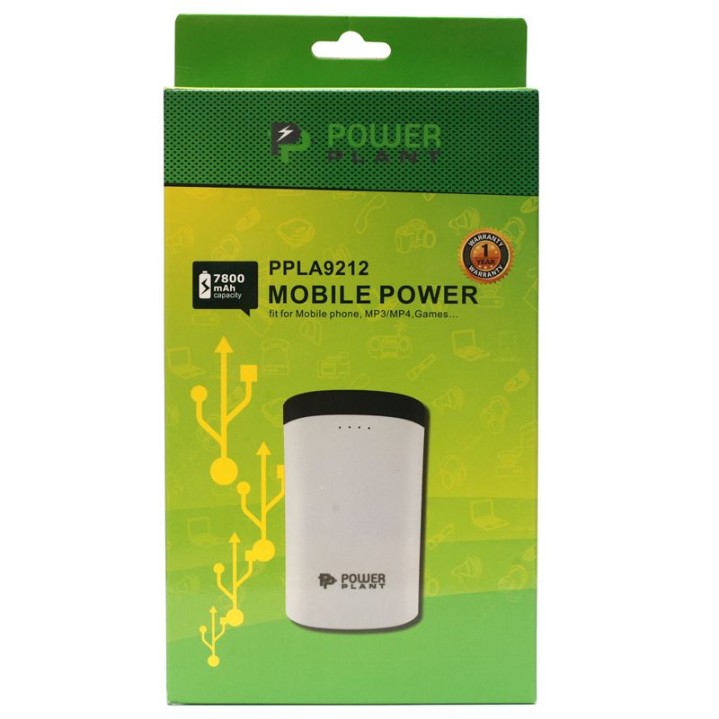 Универсальная мобильная батарея PowerPlant (7800mAh) + универсальный кабель PPLA9212 фото
