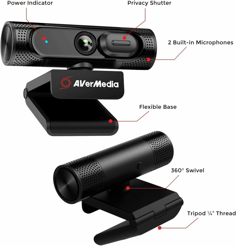 Веб-камера AVerMedia Live Streamer CAM PW315 Full HD Black фото