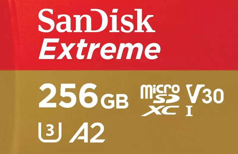 Карта пам'яті microSD SanDisk 256GB C10 UHS-I U3 R190/W130MB/s Extreme V30 + SD (SDSQXAV-256G-GN6MA) фото
